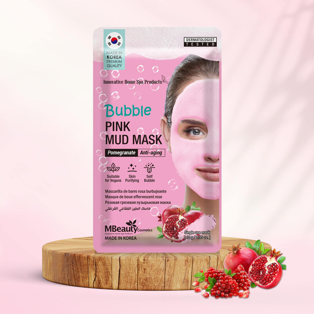 BUBBLE PINK MUD MASK – MBeauty
